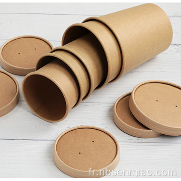 Boîtes rondes en papier kraft alimentaire pour soupe